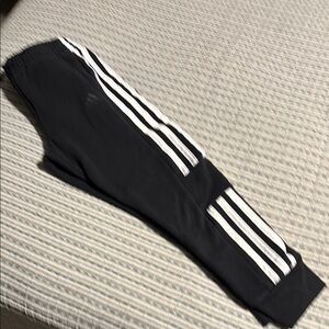 Youth adidas Black sweat Pants with White Stripes